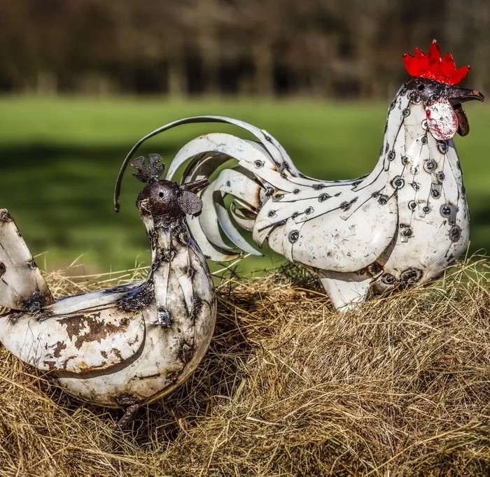 Recycled Metal Cockerel